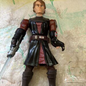 Star Wars Anakin Skywalker Light & Sound LFL C-015D 2009 Hasbro 10"